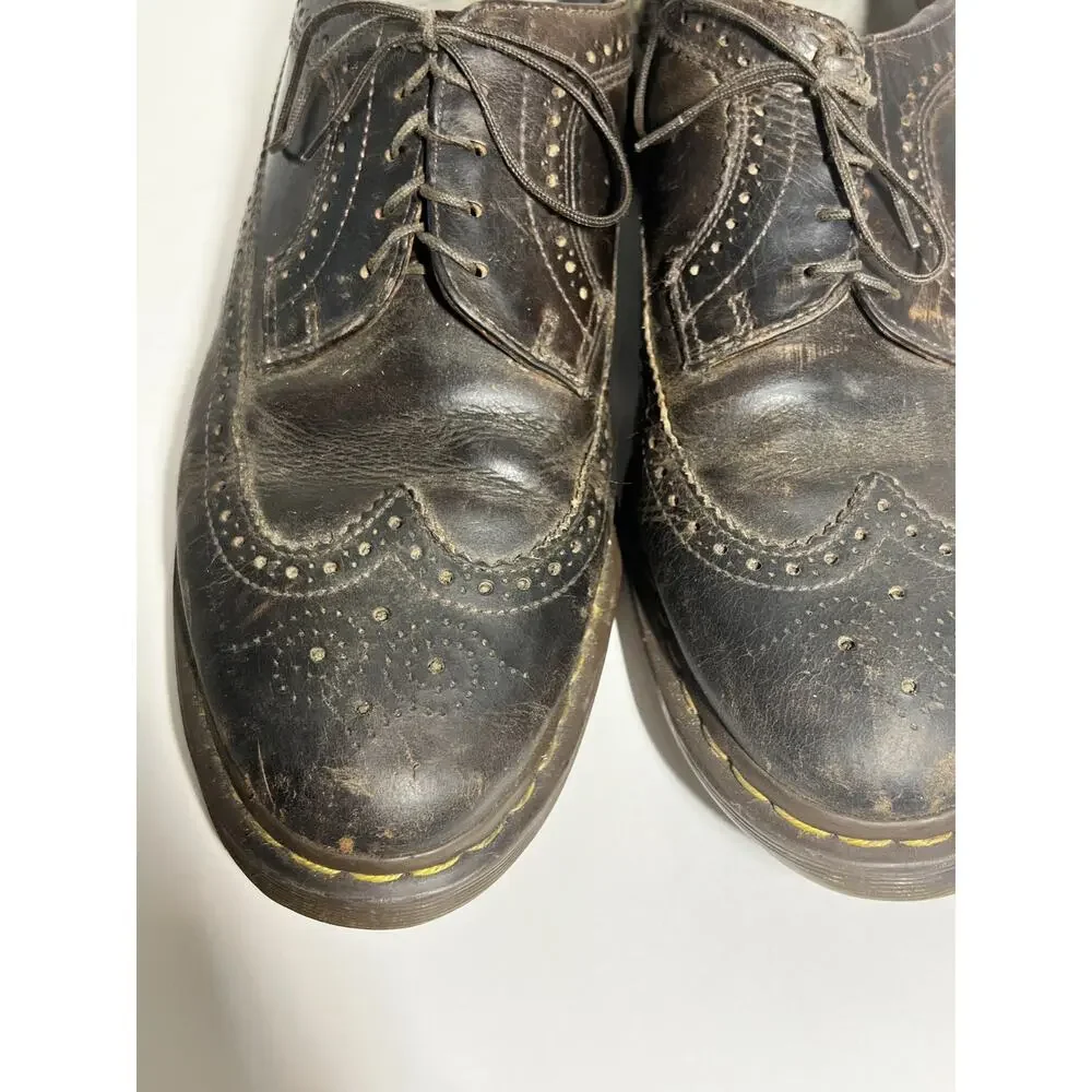 Dr. Martens Men's EUC Brown Leather Brogue Lace Up Shoes 3989 Size 12 US 11 UK